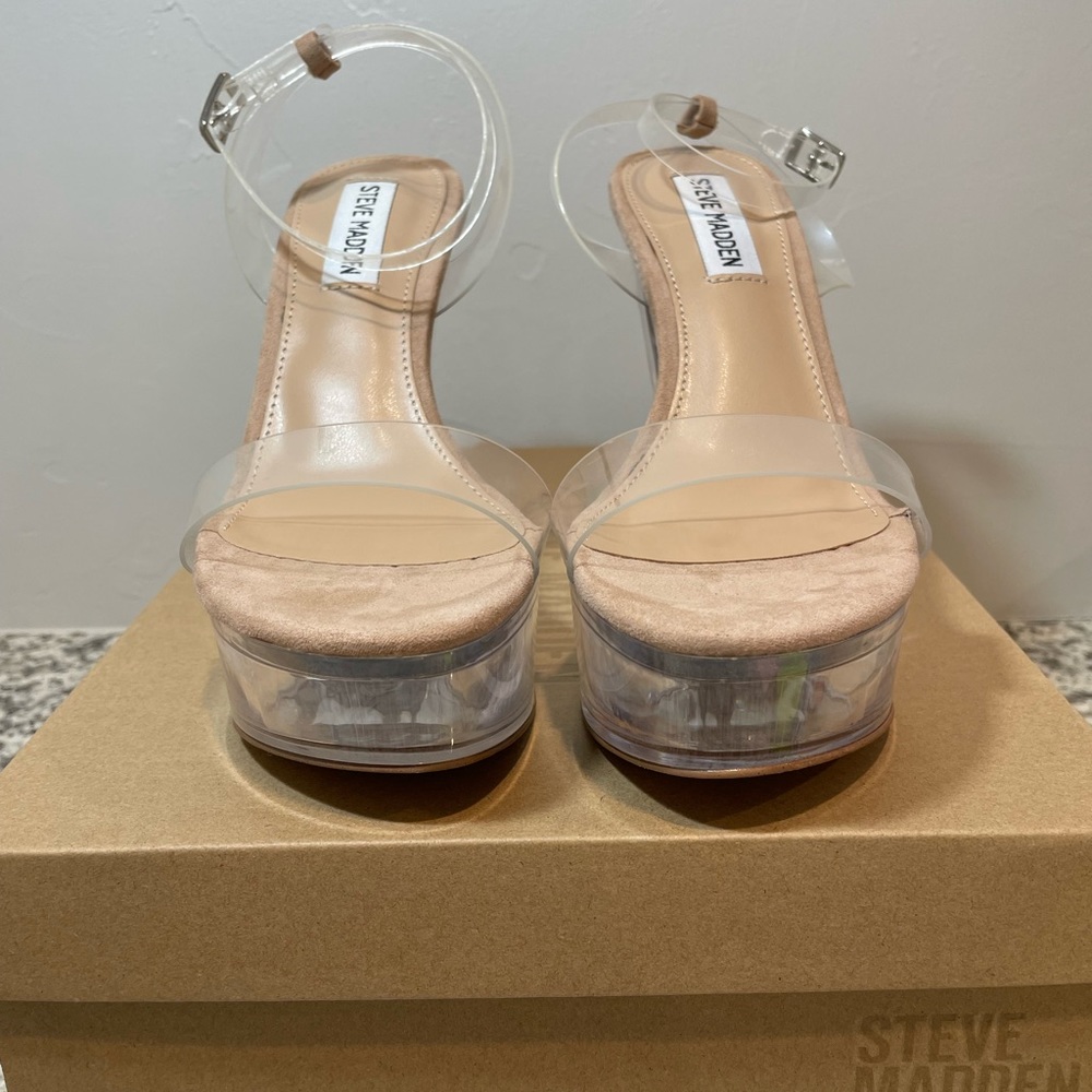 Steve Madden Julien Clear Platform size 5.5.